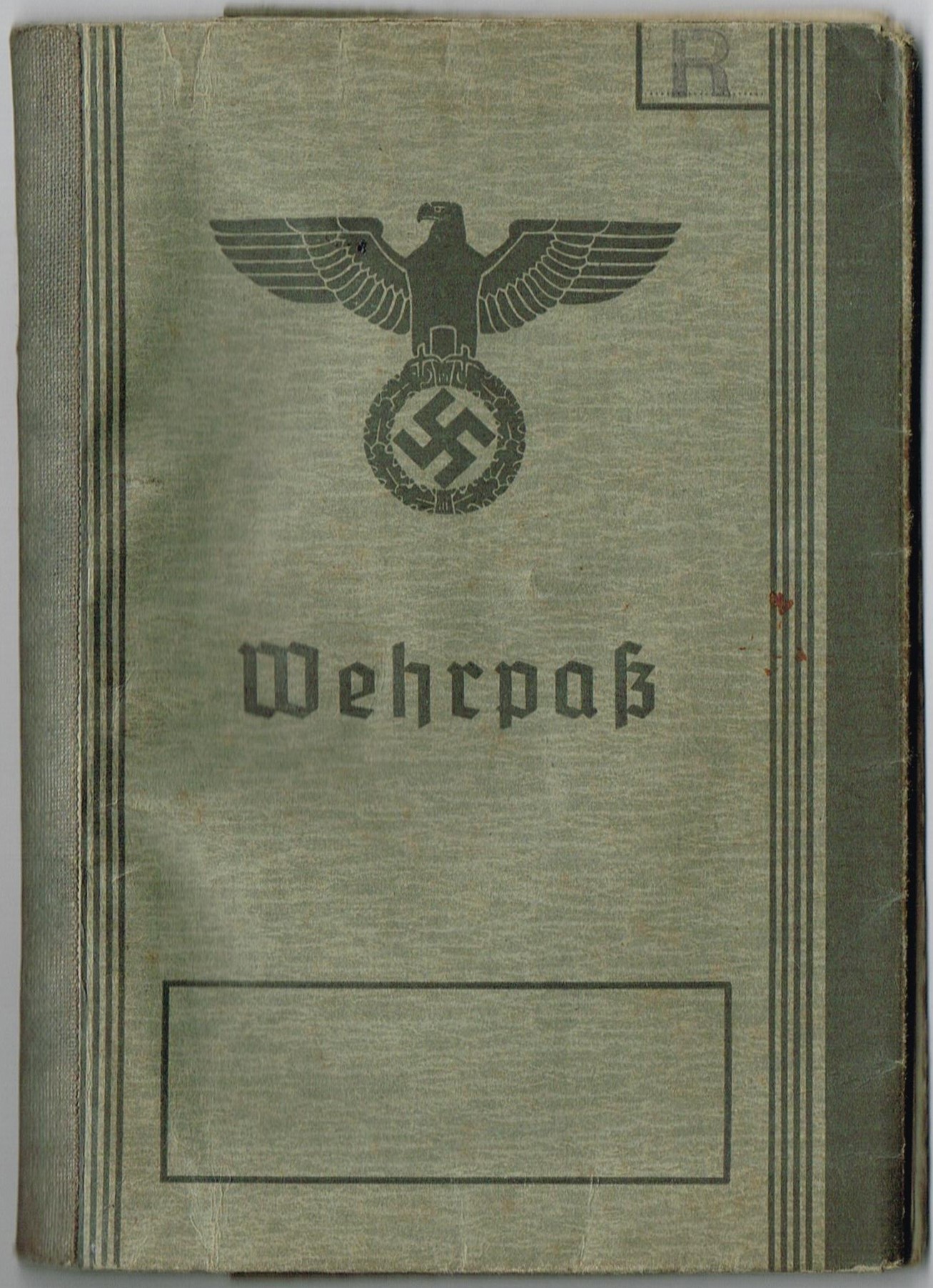 Wehrpass 2nd model - Nr 00/171/3 (pages 25-28 misssing !)